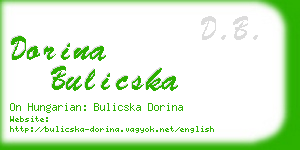 dorina bulicska business card